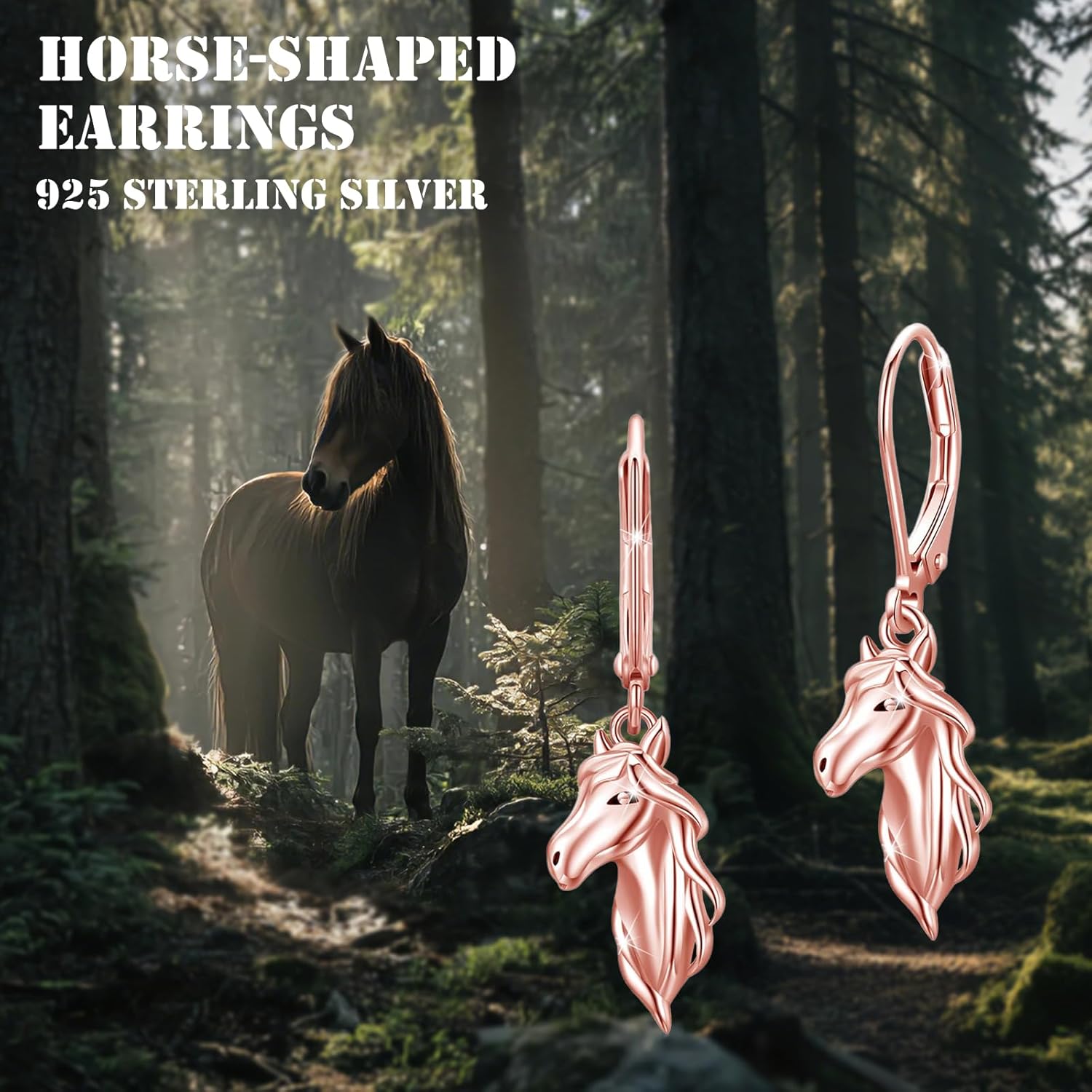 Horse Earrings for Women 925 Sterling Silver Horse Earrings Kentucky Derby Jewelry Gifts for Women - Image 6