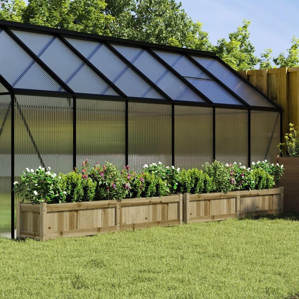 Jardinières en bois de pin 2 pièce pour un balcon fleuri et vivant