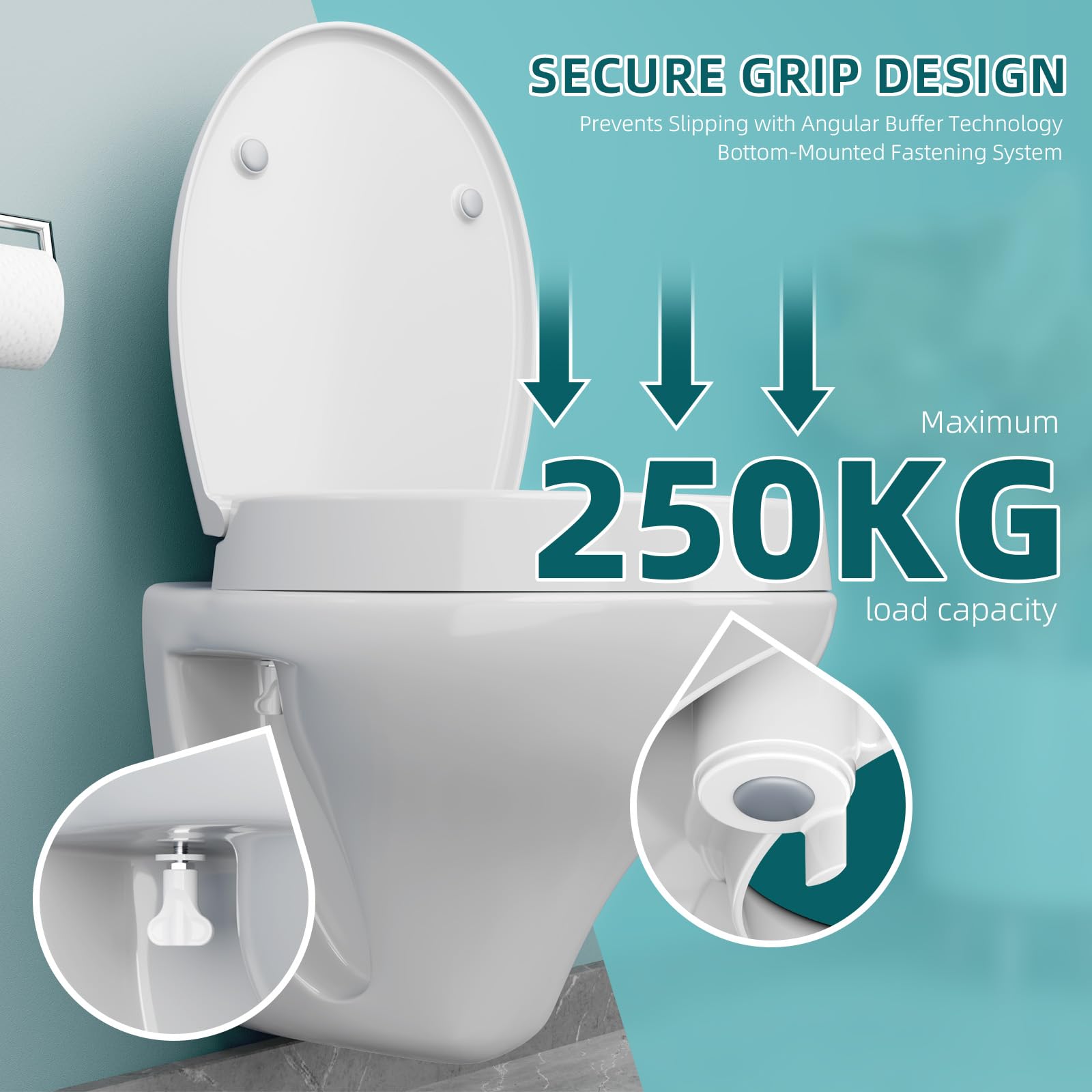 Toilettensitzerhöher, WC Sitzerhöhung 7.5 cm