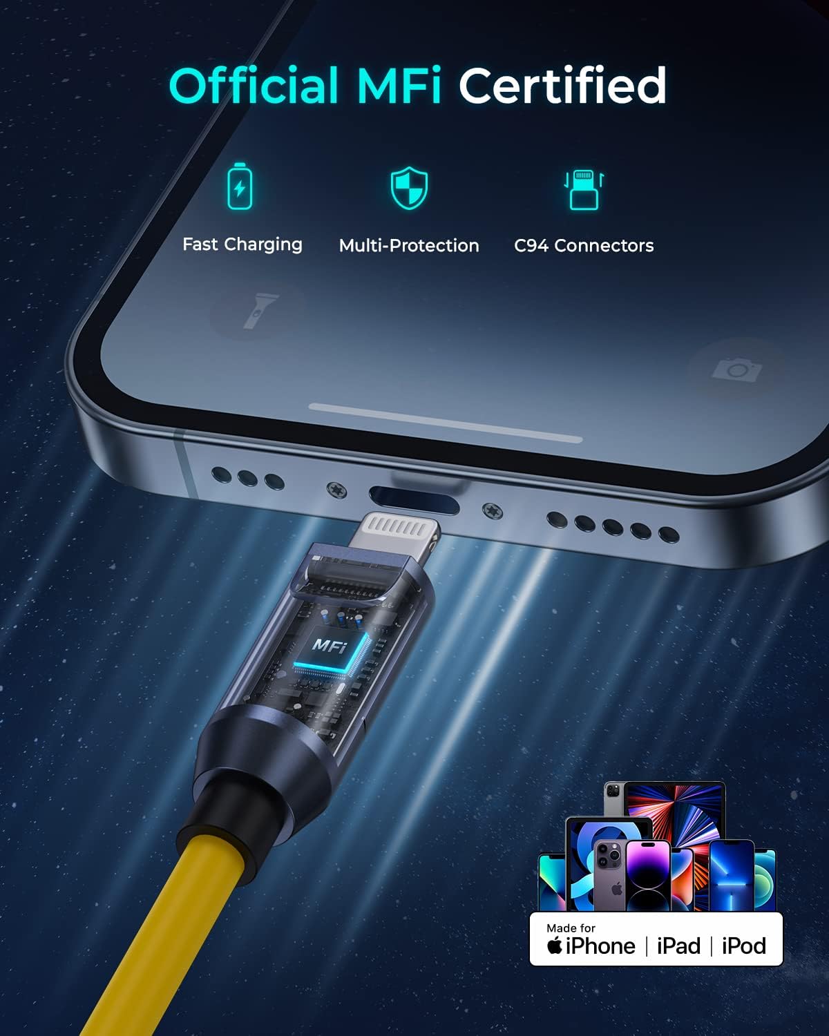 aohi 65w usb c fast charger adapter 240w pd3 1 lightning usb c cable set