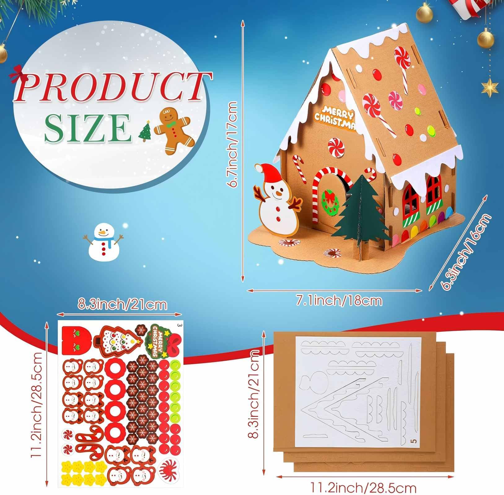 Snapklik.com : Libima 12 Set Gingerbread House Kit Bulk Christmas ...