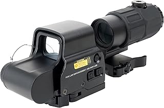 558 G33/558 G43/558 G45 Red & Green Dot Holographic Reflex Sight Scope with G33 G43 3X /G45 5X Magnifier Combo Built-in Flip QD Mount - Bravary