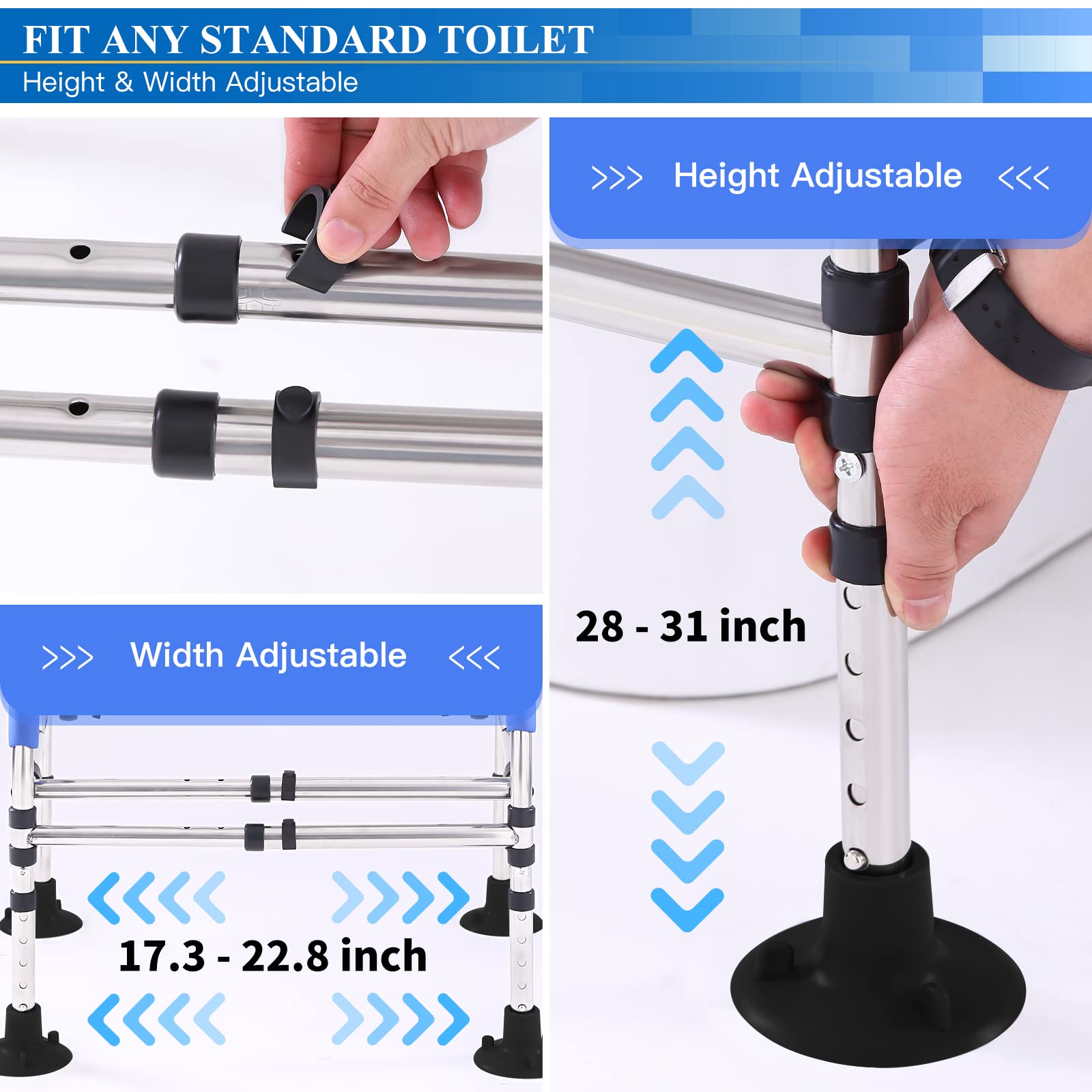 Toilet Safety Rail - Elderly & Handicap Support -3 Toilet Safety Rail - Elderly & Handicap Support -3