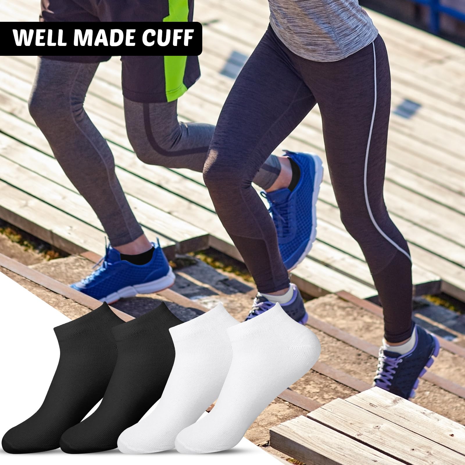 JaGely 100 pares de calcetines de tobillo de corte bajo a granel para mujeres y hombres, delgados, transpirables, casuales, invisibles y atléticos de algodón