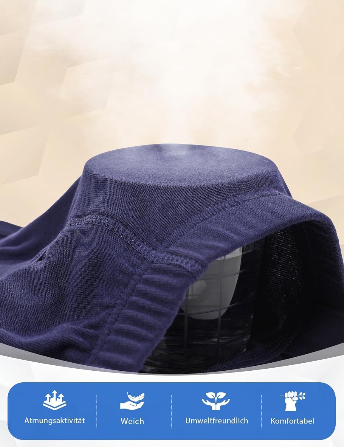 FAMI HELPER 3er Pack Inkontinenz Pants Männer, Waschbare Herren-Boxershorts aus Baumwolle mit 250 ml saugfähiger Einlage Wiederverwendbare saugfähige Unterwäsche für Männer Blau Größe L