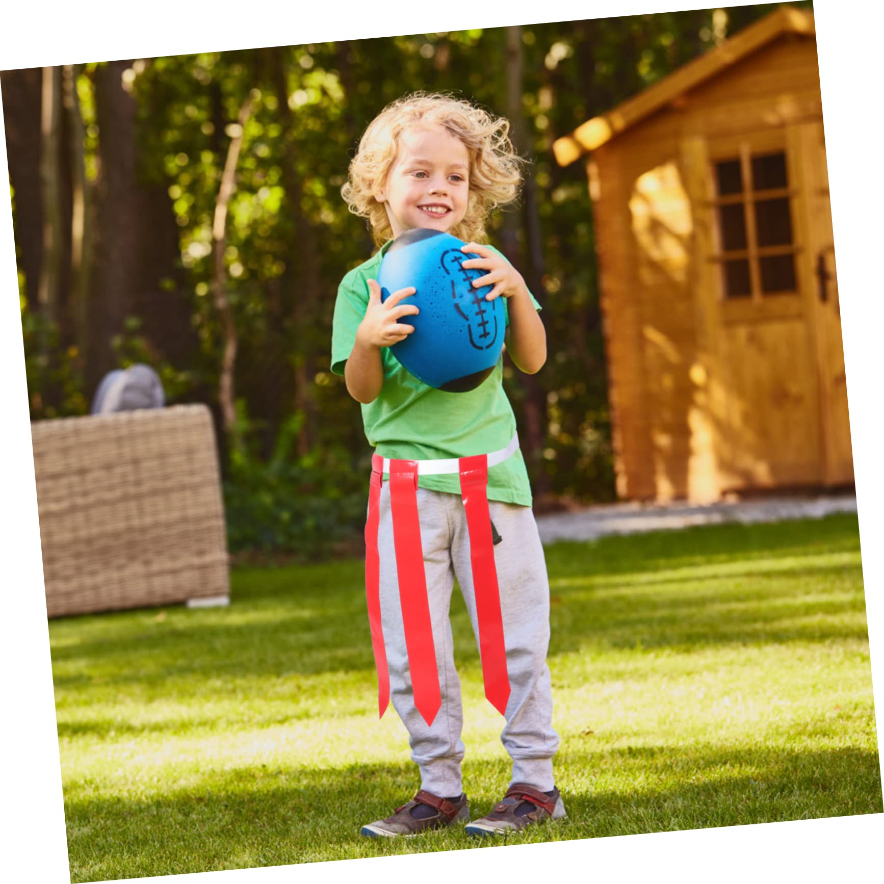 Kisangel Fußballgürtel Flag-Football-Gürtel Flag-Rugby-Gürtel Fahnenstange Flag Football fußballspiele für outdoor sport Rugby-Sportgeräte Outdoor-Fußballzubehör Polyester