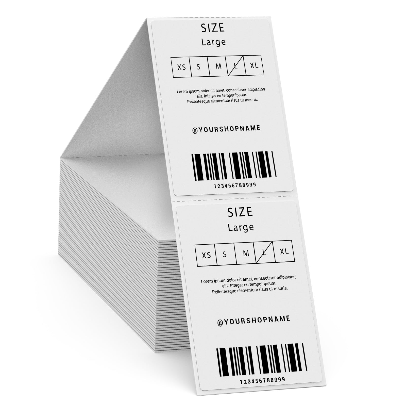 FINDAT Direct Thermal Shipping Labels 2"x 3" Fanfold White Vinyl Stickers Self-Adhesive Perforated Line Waterproof Printer Label Paper for UPS Address