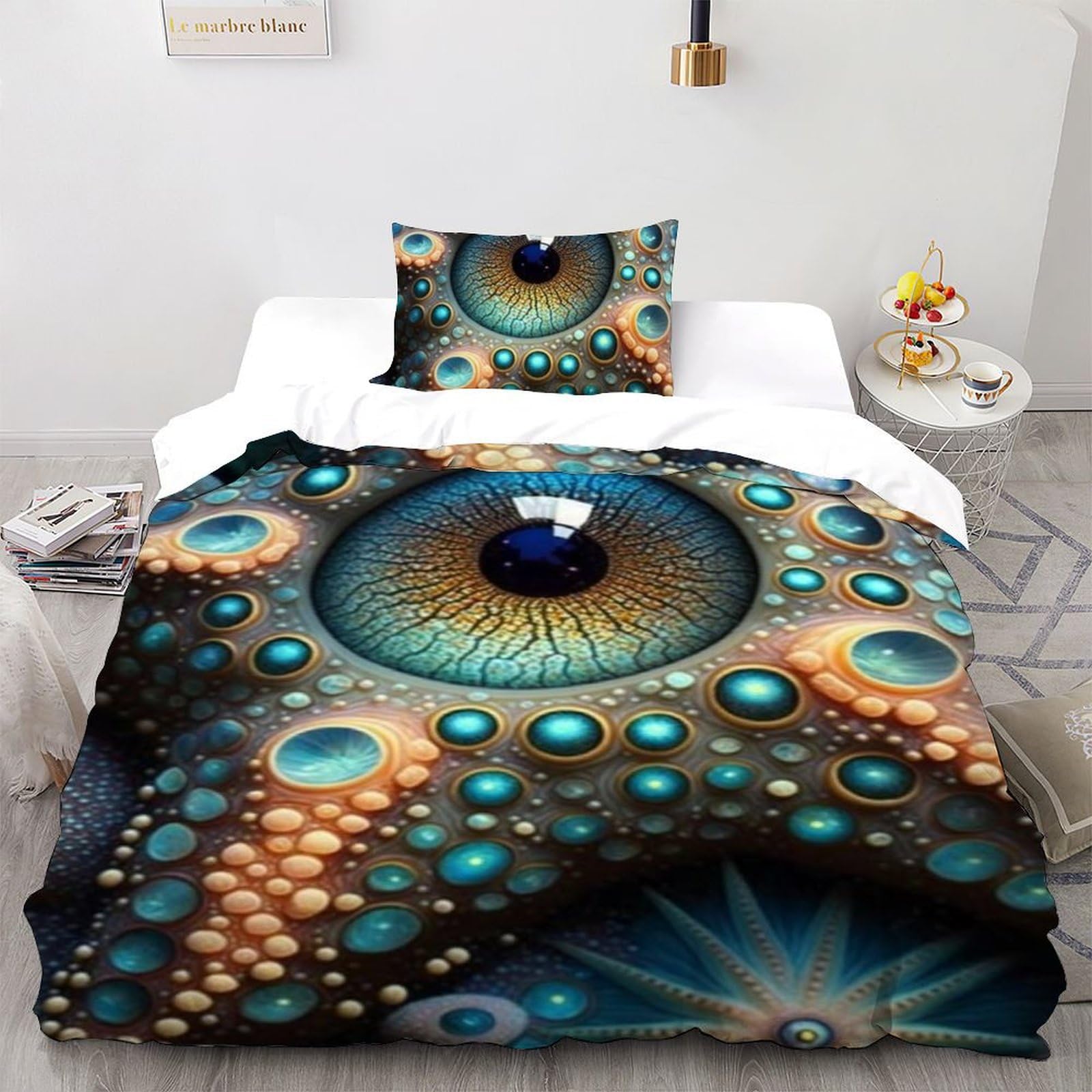 Housse de couette manga japonais 135x200 pour lit single avec sa taie