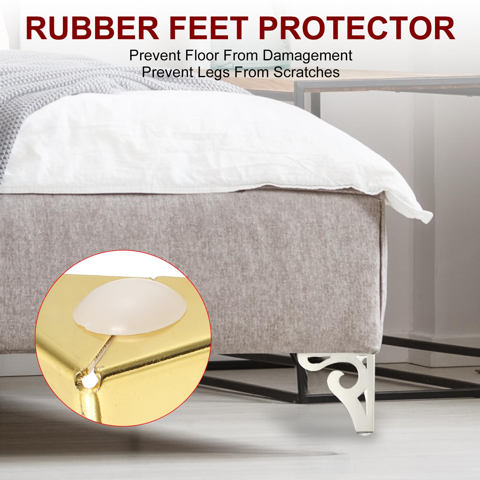 PATIKIL 3 Inch Hollow Out Furniture Legs - Image 3