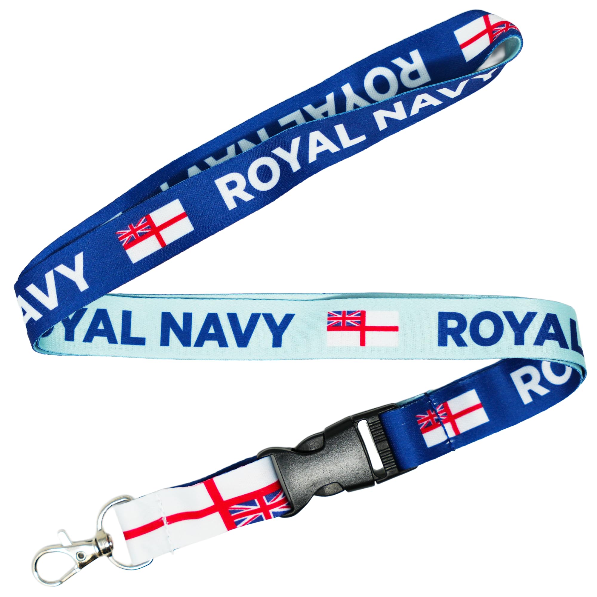 Royal Navy Lanyard β UK Naval Ensign Flag ID Badge Holder | Military, Veteran, Maritime, Work & Gift Use