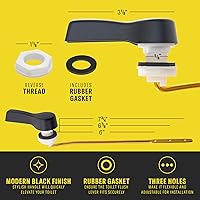 Vista 7 de Qualihome Kit de Reemplazo de Manija de Descarga de Inodoro - Manija Universal de Inodoro - Palanca de Descarga Duradera, Elegante y Fácil