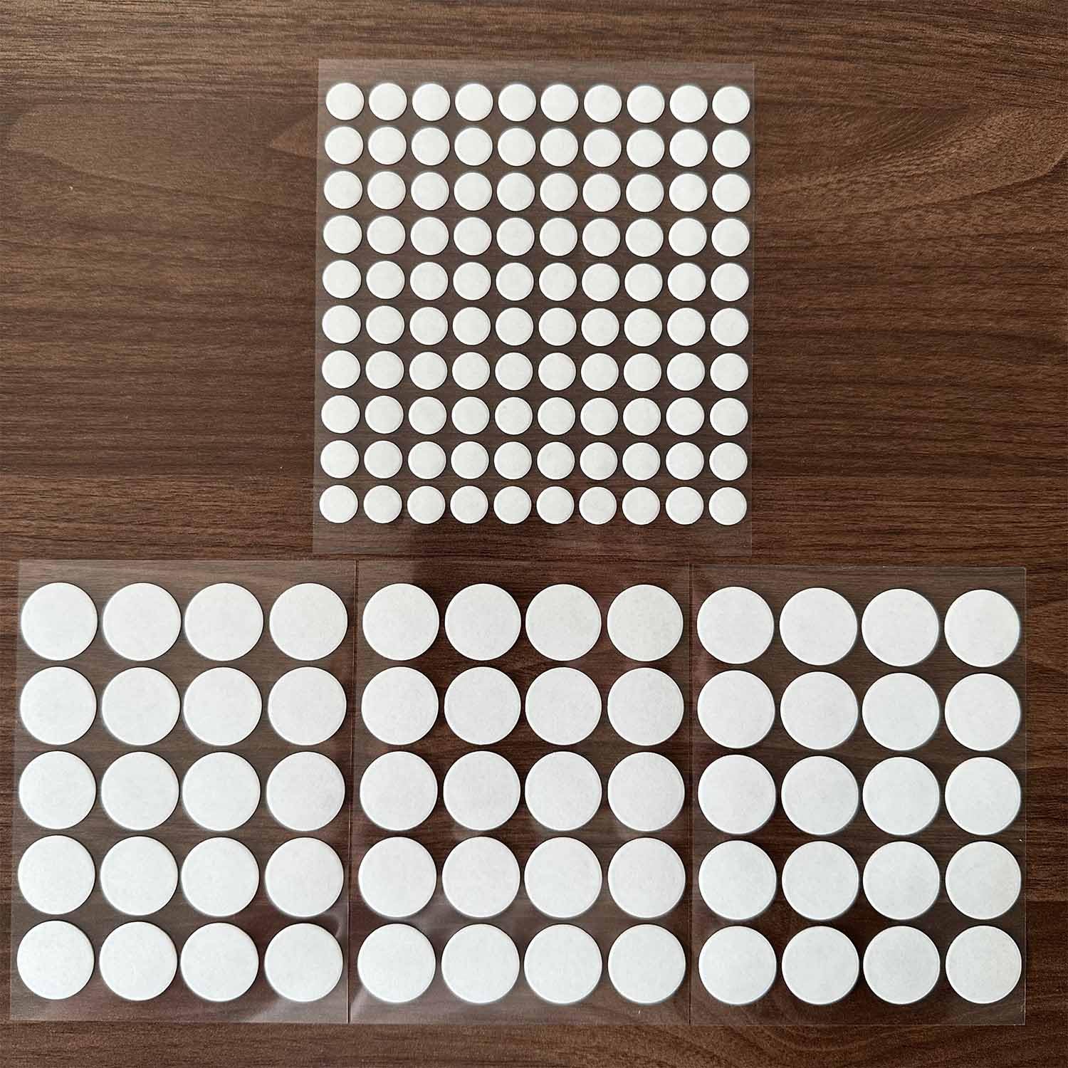 160 cintas adhesivas de doble cara, masilla adhesiva transparente extraíble de doble cara de 10 mm/20 mm, masilla adhesiva sin rastro para colgar en la pared, cinta redonda de dos caras para