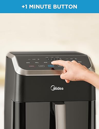 Miniatura 4 de Midea Freidora de aire de 5.5 cuartos de galón con ventana transparente, tecnología Rapid Air, 9 menús preestablecidos para comidas rápidas y