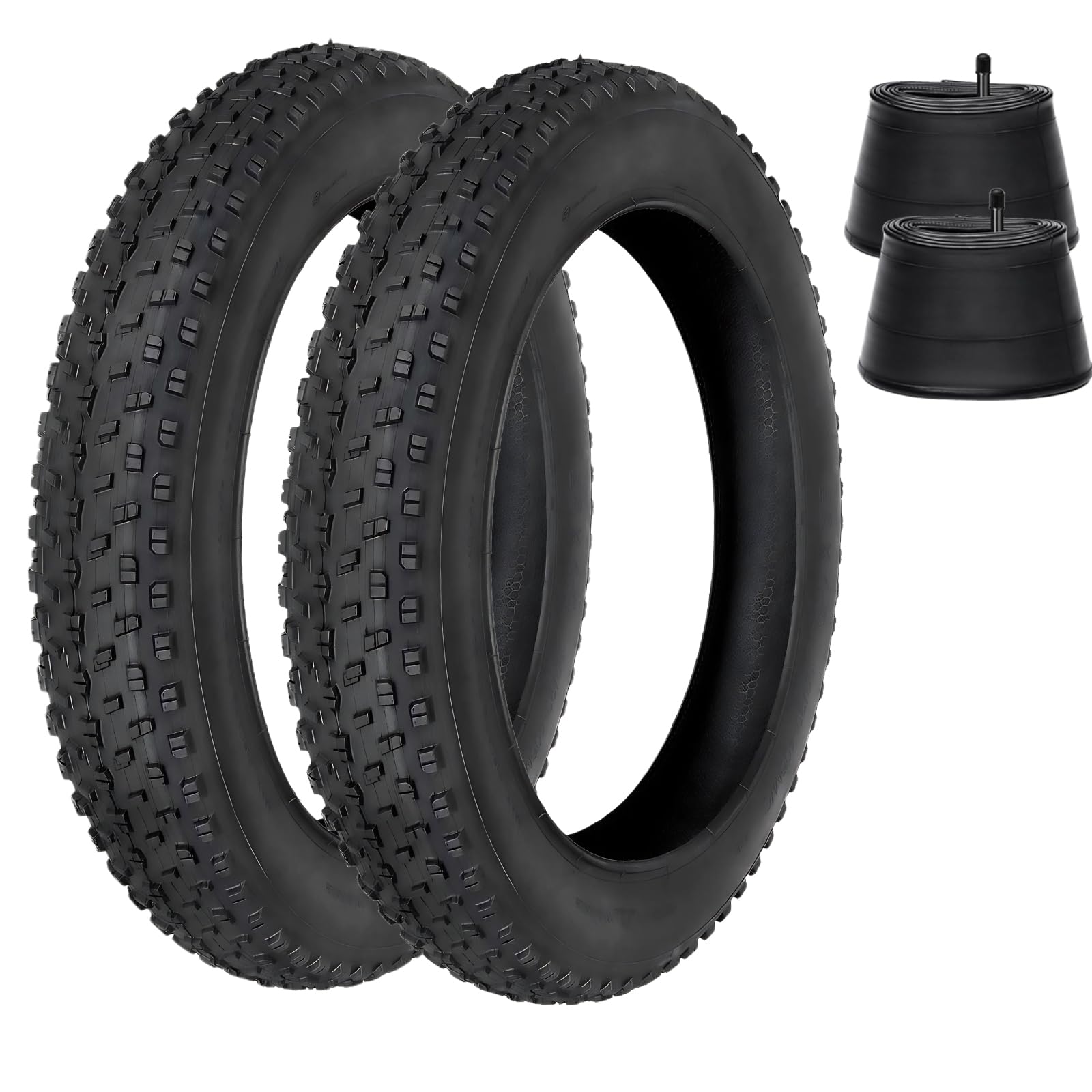 20 Zoll Fat Bike Reifen Set - 20x4.0 Fat Reifen für Hochleistungs- und geländegängiger Ersatzreifen für MTB-Fahrräder und E-Bikes für Straßen- oder Trailfahrten 2er-Pack