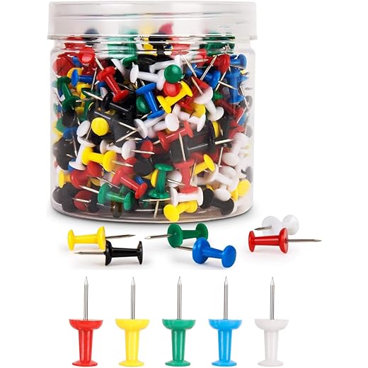 Multicolor Push Pins 50 Pieces