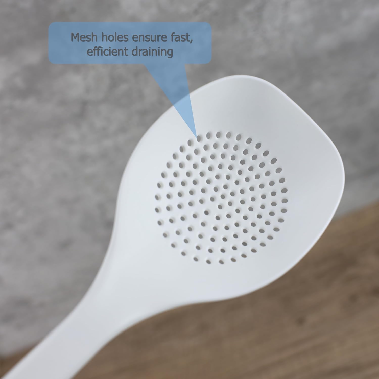 EIKS 3 Pack Plastic Strainer Scoop Slotted Ladle, 12.4" Long