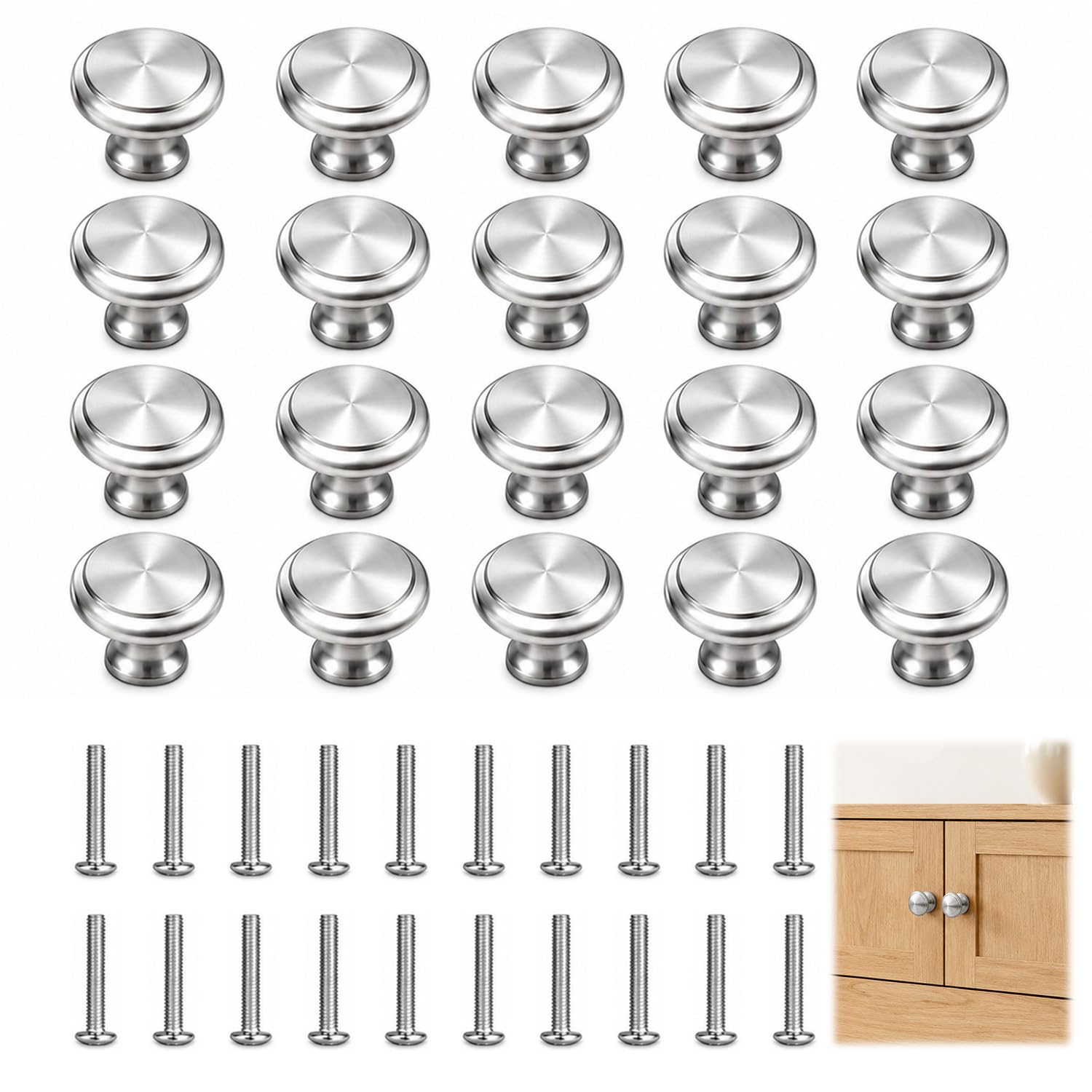 dkjfei 20 PCS Door Knobs for Cupboards