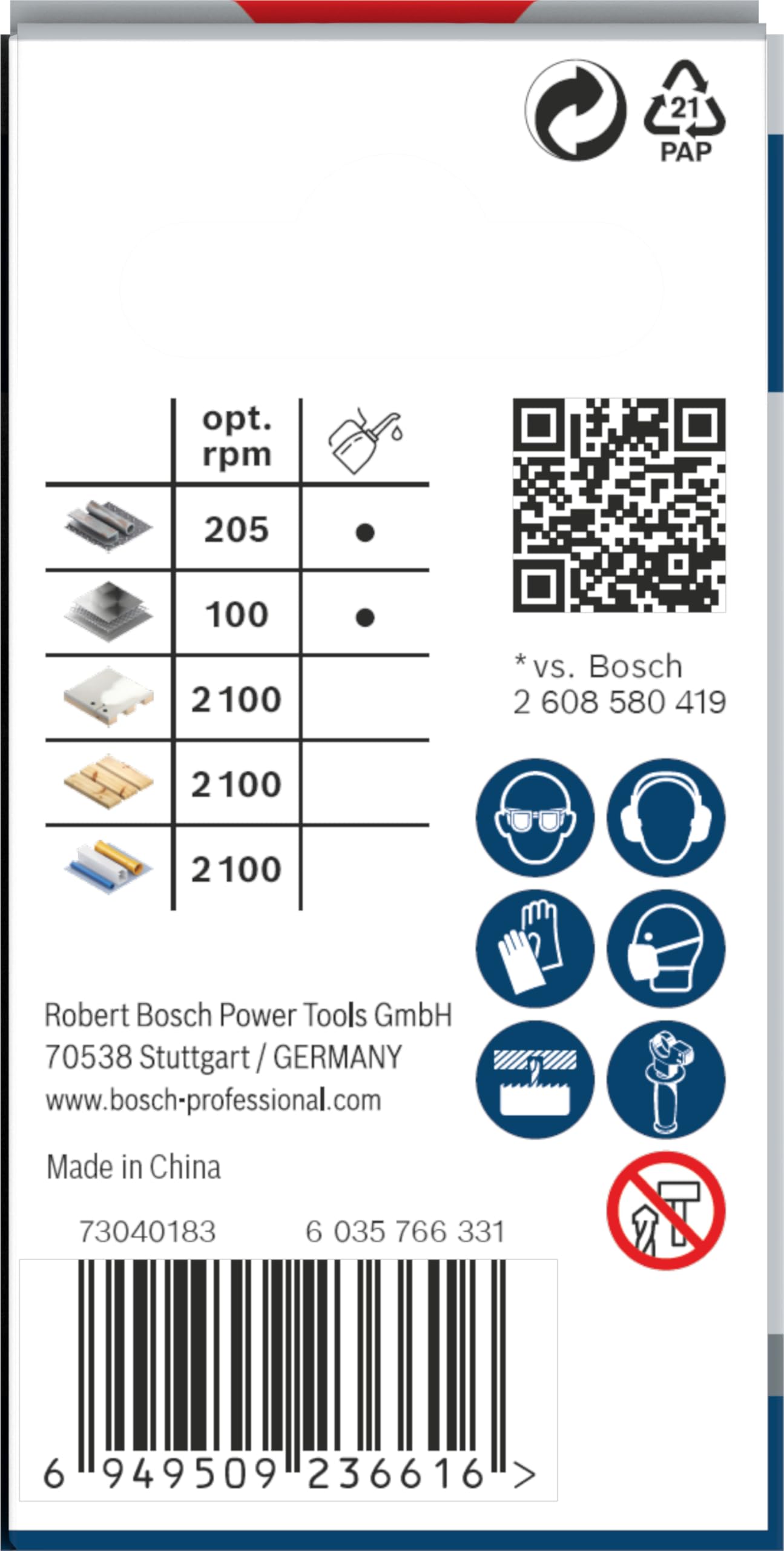 Bosch 1 x PRO Multi Malzeme Delik Testeresi (Yumuşak Ahşap, Alçıpan Duvar için, Ø 43 mm, Profesyonel Aksesuar Matkap/Tornavida)