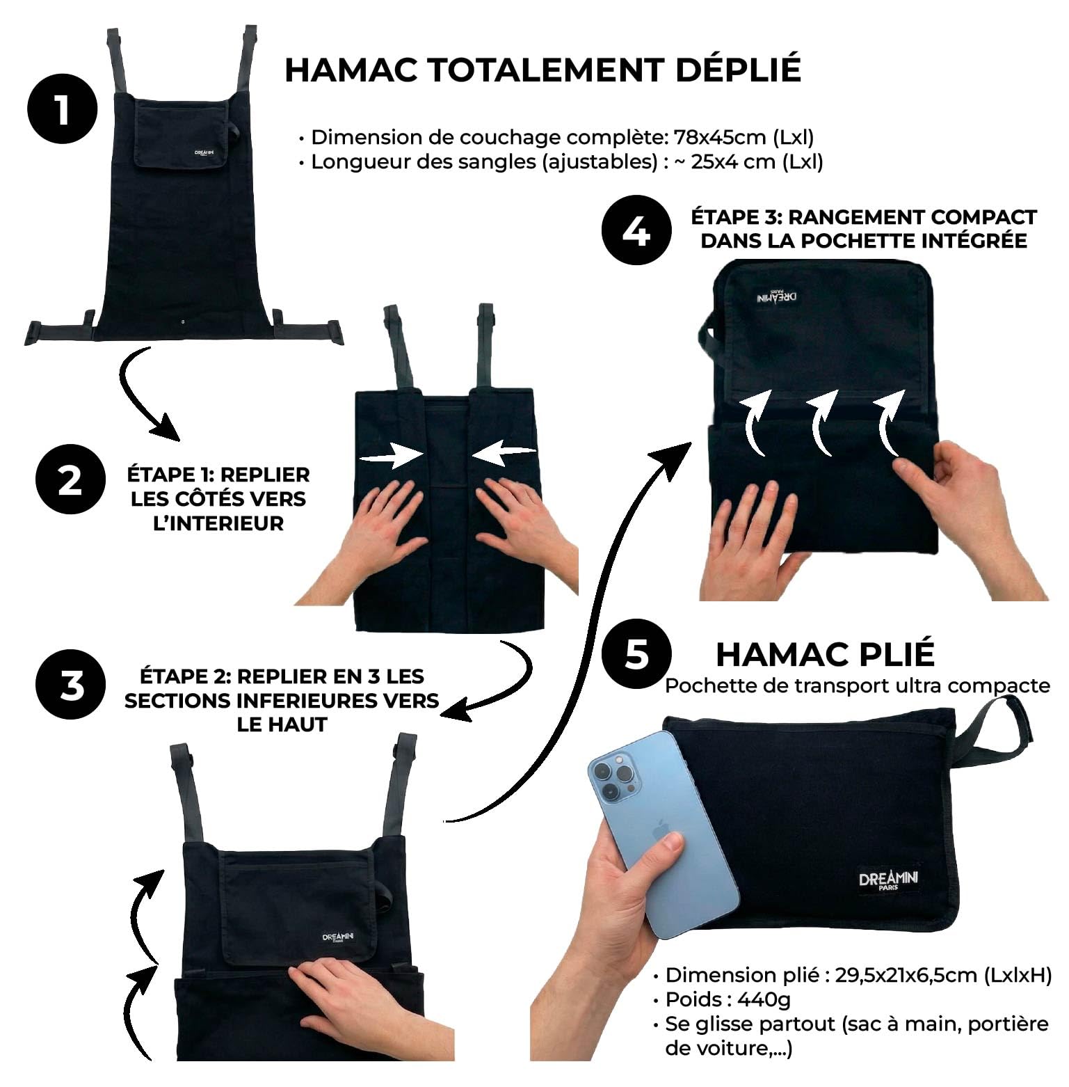 Dreamini Hamac pour Poussette avec Filet de Sécurité – Accessoire Poussette Enfant 2-5 Ans – Compatible avec la Plupart des Poussettes avec Panier Sous-Siège – Alternative Confortable au Buggy Board