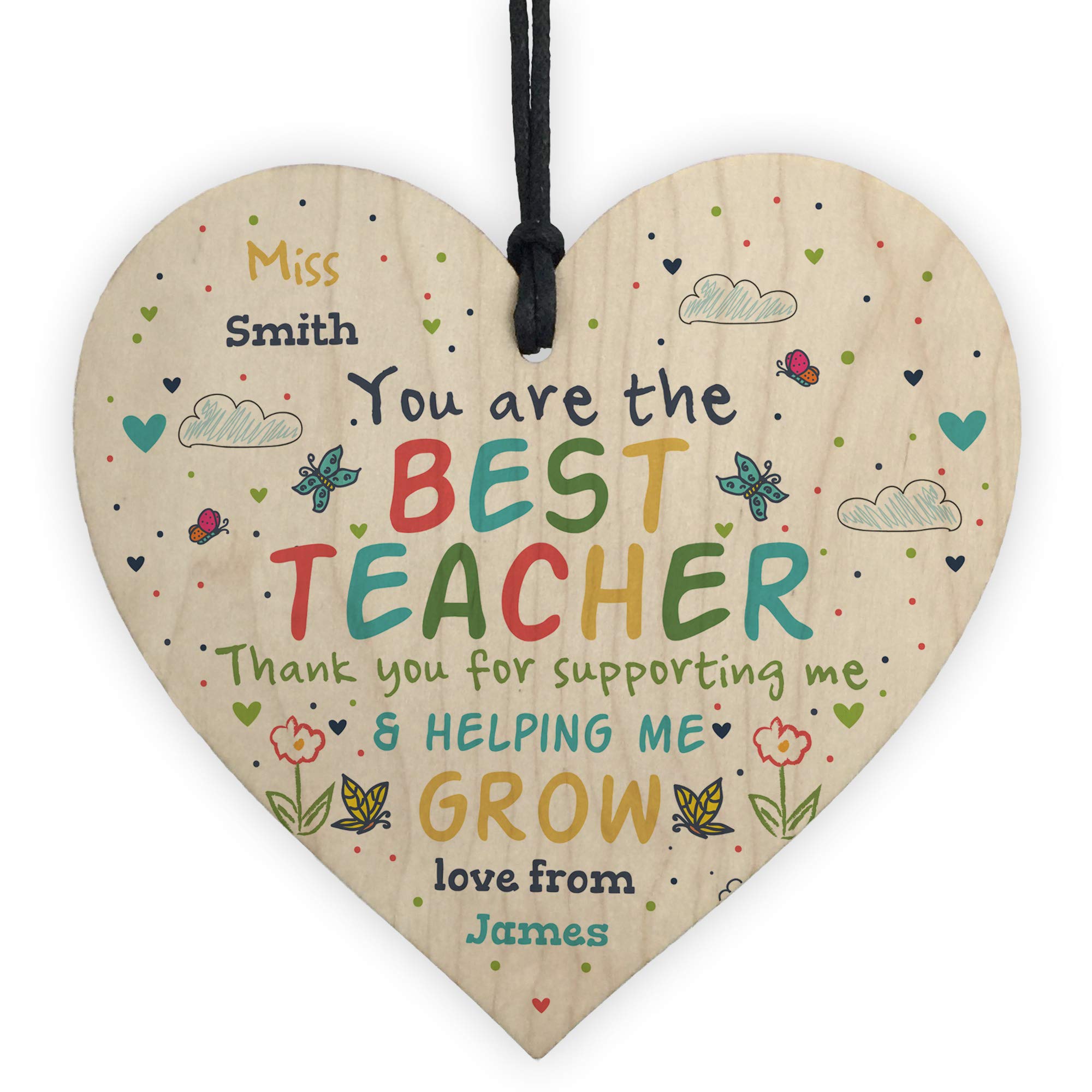 RED OCEAN Personalised Best Teacher Thank You Gifts School Nursery Pre School Leaving Present