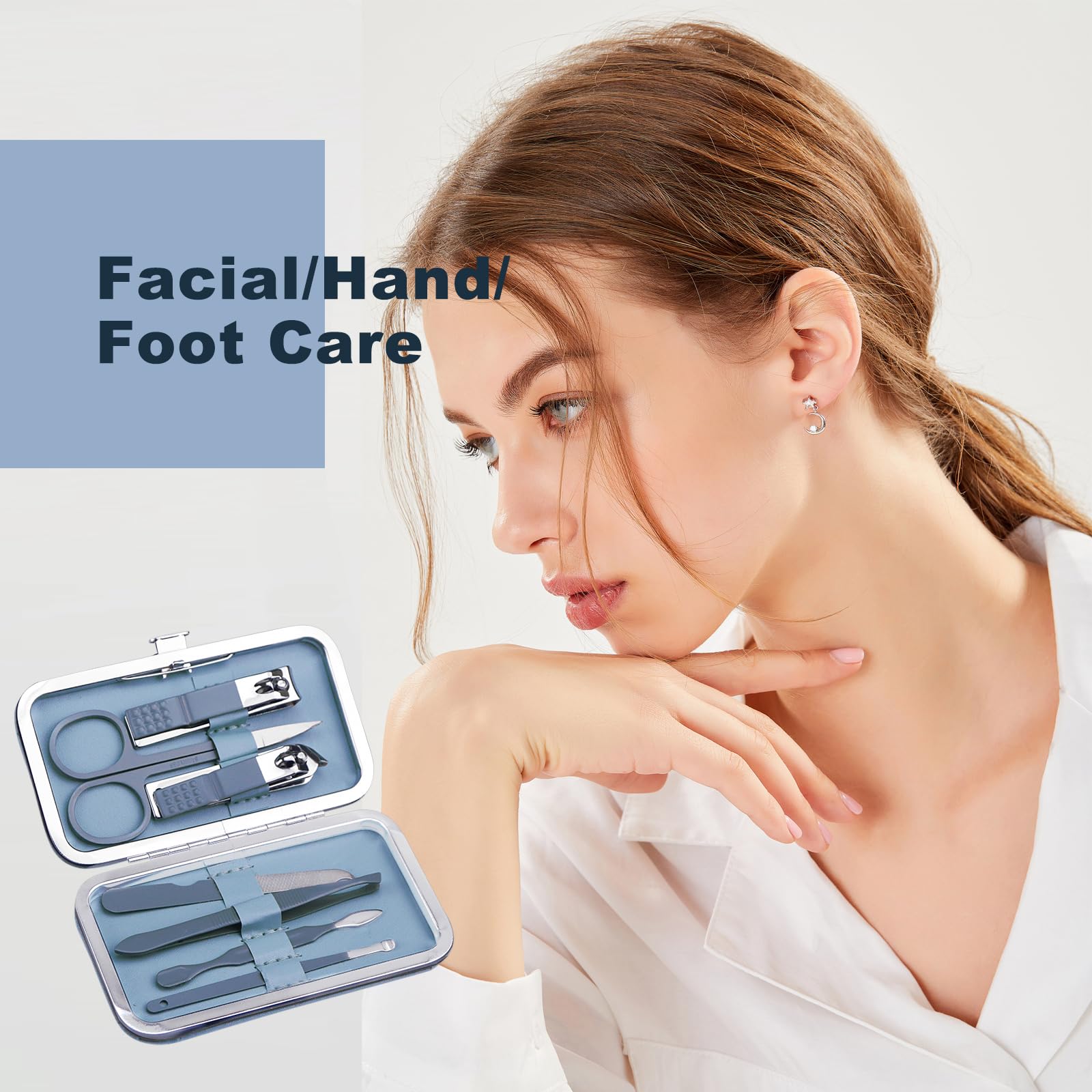 Zestaw do manicure luzem, zestaw obcinaczy do paznokci ze stali nierdzewnej, solidny obcinacz do paznokci, profesjonalne obcinacze do paznokci, osobiste zestawy do pedicure, 7 w 1 (wielokolorowe, 12