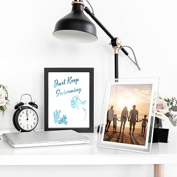 ASelected 4 Pack 8x10 Photo Frames,Silver Mirrored Glass Picture Frames Set of 4, for Wedding Photos, Family Photos for Tabletop Display and Home Decoration