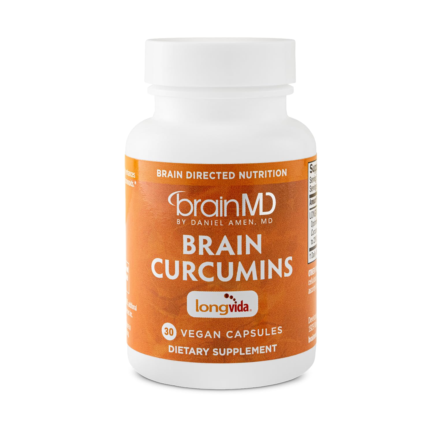 BrainMD Brain Curcumins with Longvida® Curcumin, 30 Vegan Capsules