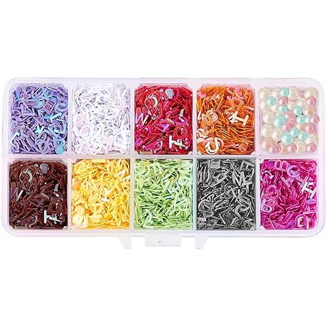 OLYCRAFT Letter Sequins for Small Resin Art Crafting