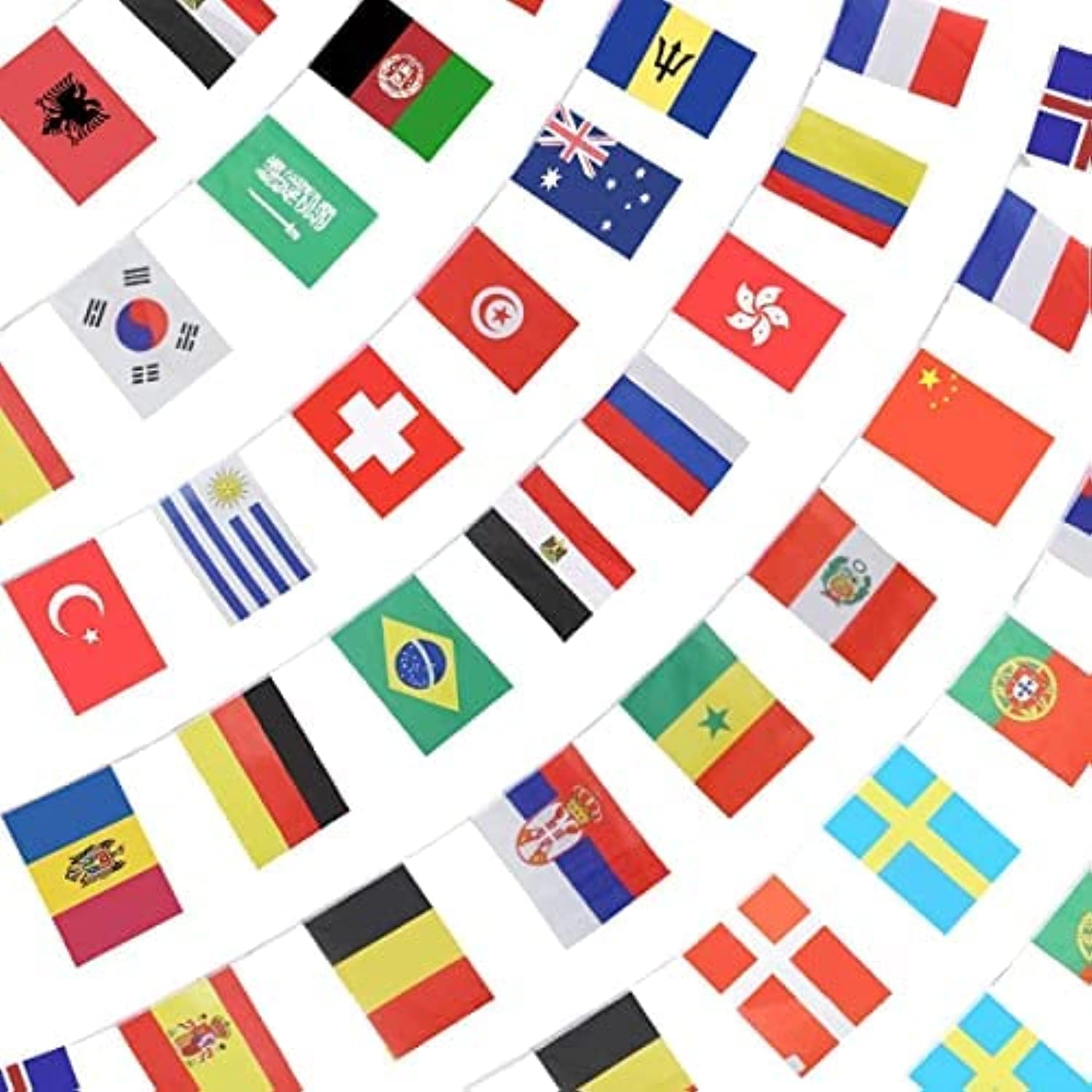 200 Countries World Cup String Flag International Bunting Banners for Party Decorations Bars Sports Clubs School Festivals Celebrations 8 x 5 200 Flags 184 Feet