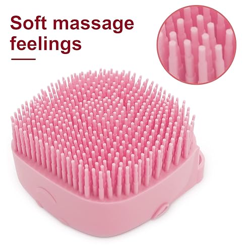 Miniatura 6 de Molain Cepillo de baño para perros y gatos Peine de goma de silicona Cepillo de aseo de perros Cepillo de masaje de silicona para cachorros Cepillo