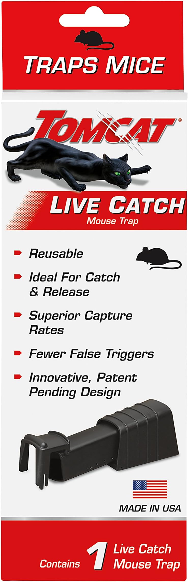 Tomcat Live Catch Mouse Trap (Single Catch), 1 Trap