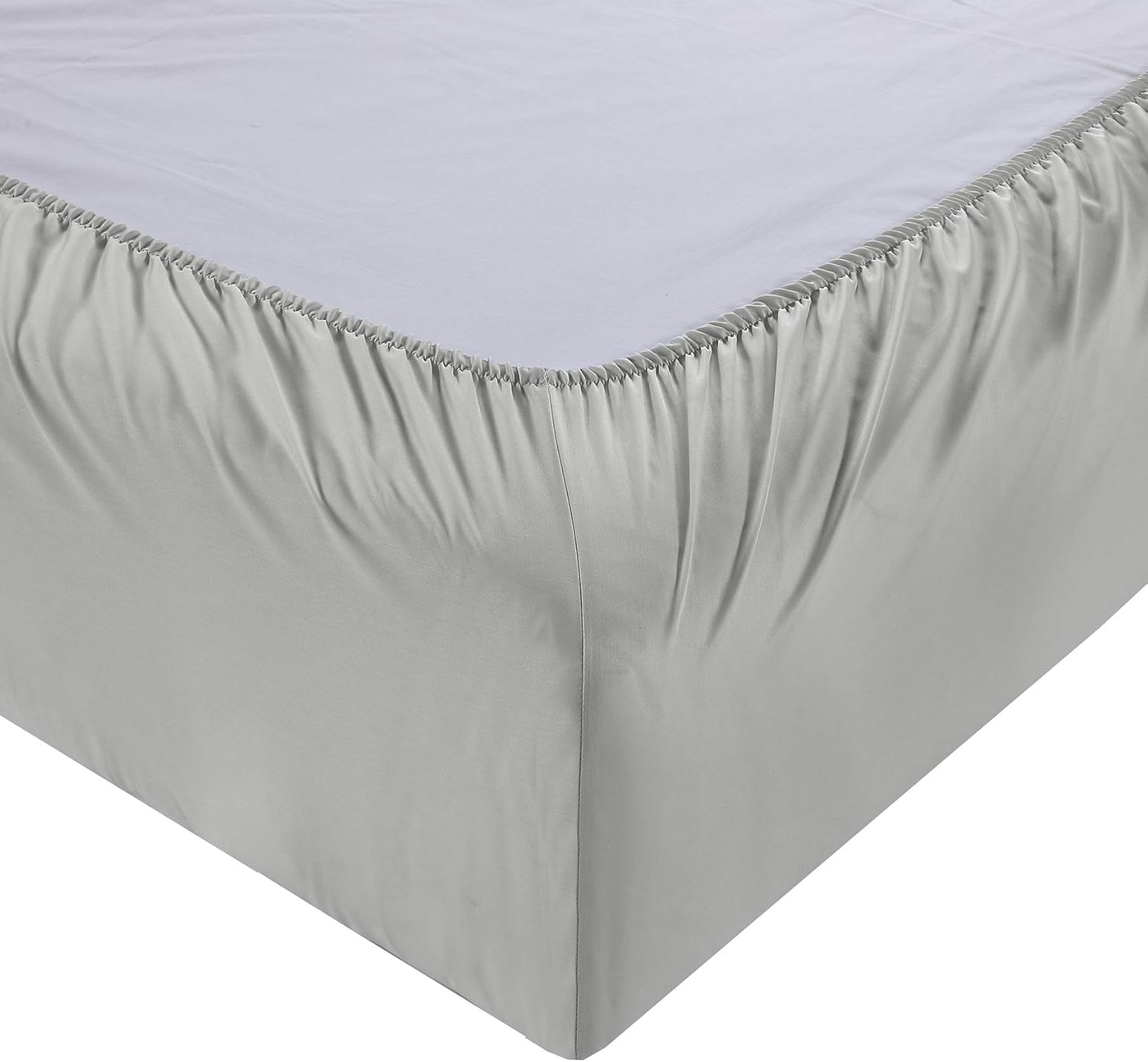 Viscose Sheet Set - Queen Size,100% Rayon Made from Bamboo,4 Piece Set with Deep Pockets up to 18 Inches - Luxuriously Soft, Cooling, and Silky Sateen Weave - Gray (Queen)