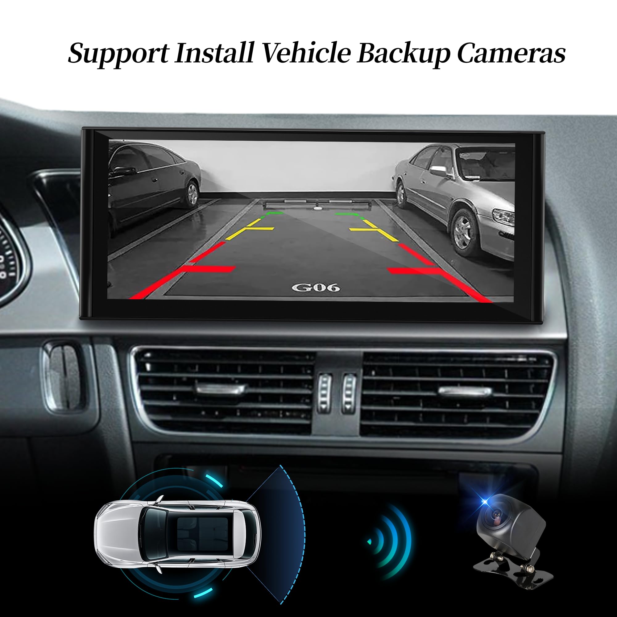 Aktualizacja ekranu Linux o przekątnej 10,25 cala do Audi A4 A5 S4 S5 RS4 RS5, Wireless CarPlay i Android Auto, lustrzanie ekranu, kamer samochodowych