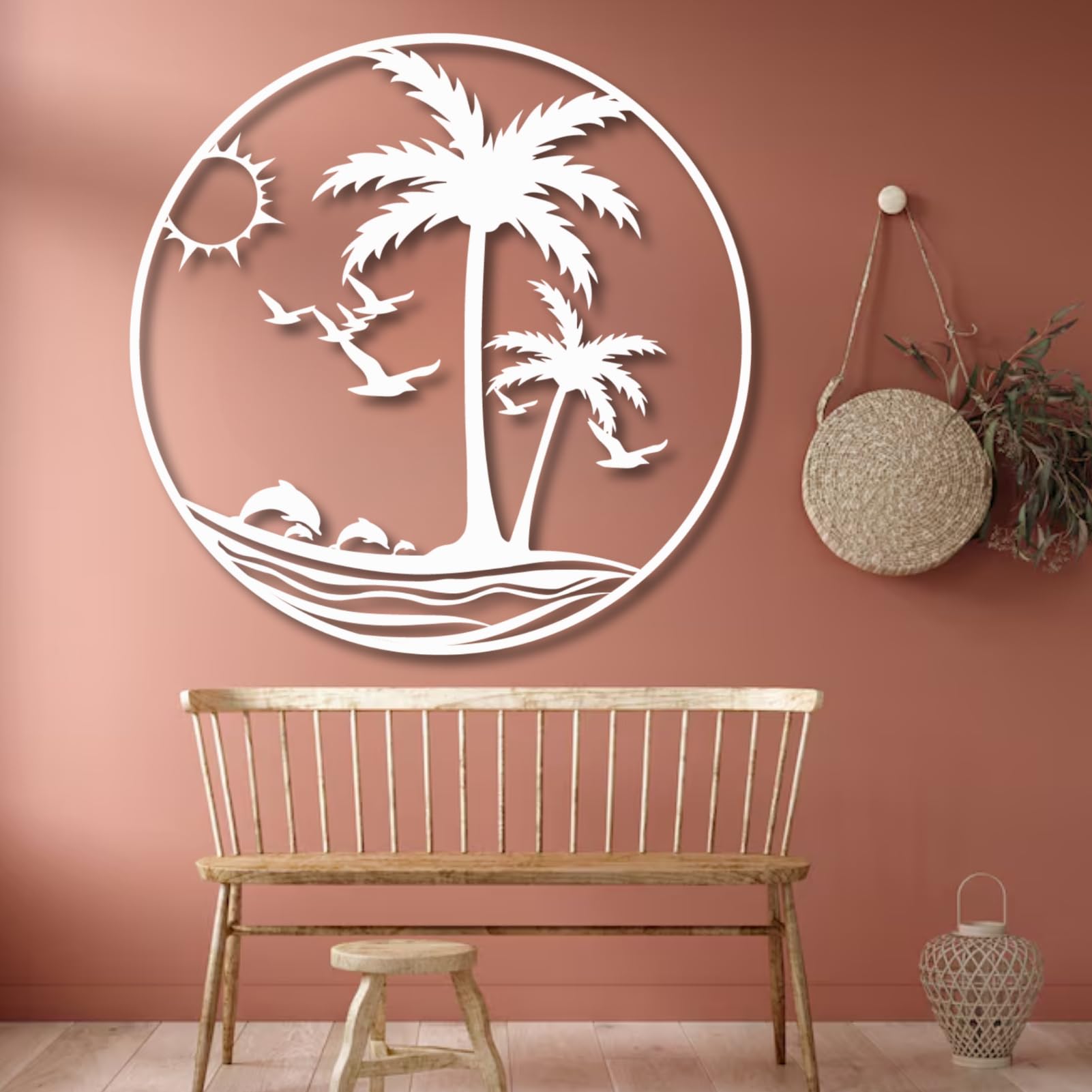 Metal Palm Tree Wall Art, Metal Tree Wall Art, Tree Sign, Metal Wall Decor, Inte