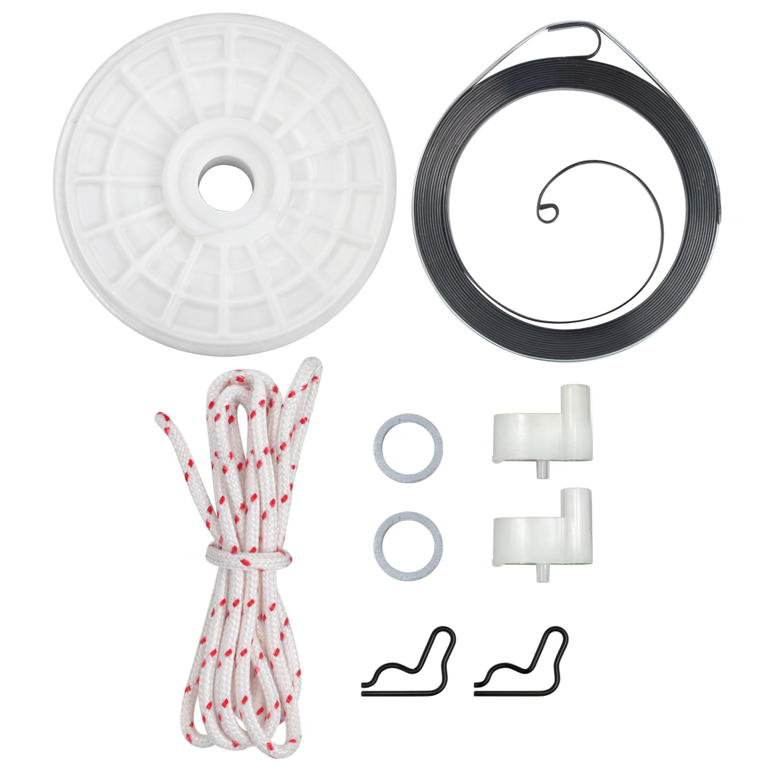 Recoil Starter Pulley Spring Assembly Fit for Stihl FS55R BG55 FS38 FS45 FS46 FS55 FS55C FS55RC FC55 HL45 KM55 KM55R KM55RC BG65 BG85 TS400 Pawl Spring Washer Rope Kit Parts