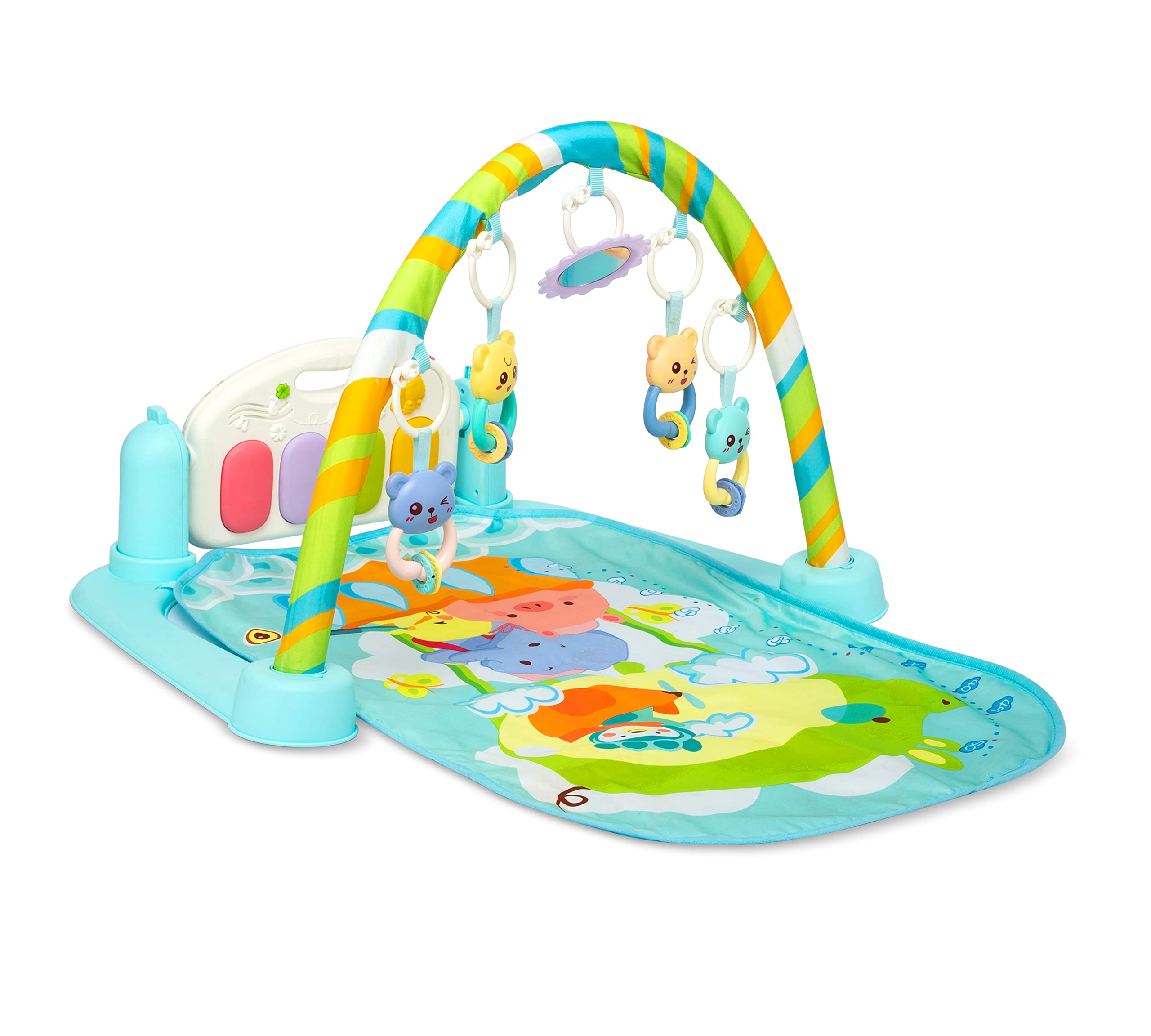 Yetli Baby Activity Play Mat Gym Education Soft Piano Fitness Rack Musical Crawl Mat for Kids (Jungle Baby Gym Piano) 2
