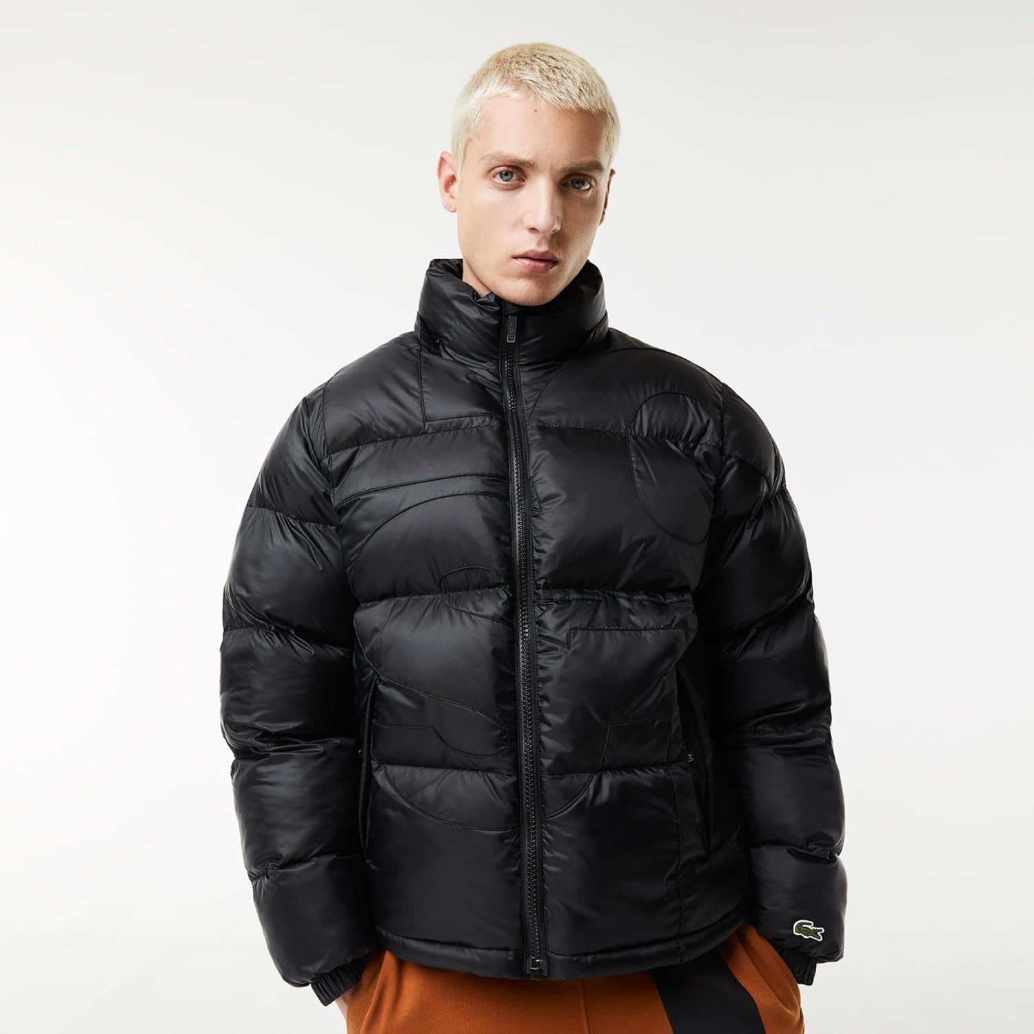 Lacoste Men's Oversized Branded Water-repellent Short Puffed Jacket