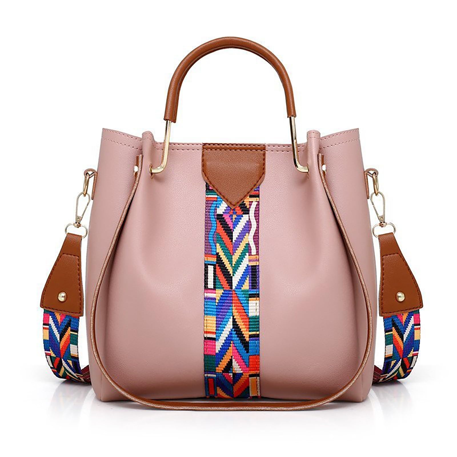 Generisch Borsa impermeabile da donna con stampa etnica, motivo retrò, borsa a tracolla + pacchetto di carte, accessori da cucito