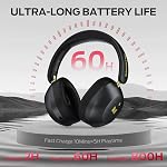 Monster Persona 6th ANC Active Noise Cancelling Headphones, Bluetooth Headphones Over Ear with 3 EQ Modes, HiFi Stereo Audio, 60H Playtime, Bluetooth 6.0, Wireless Headphones for Work Travel, Black