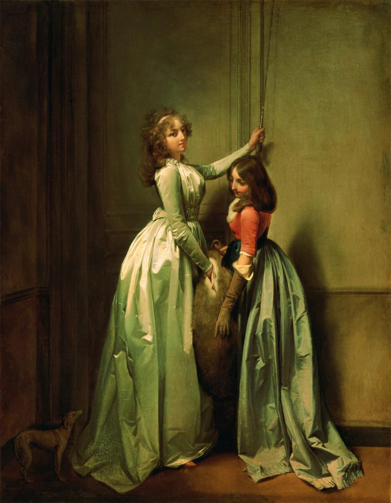 SERENDIPITP Vintage Picture Print on Canvas Wall Art Poster At the Entrance by Louis Leopold Boilly Artwork Print Poster for Wall Decor 60x90cm