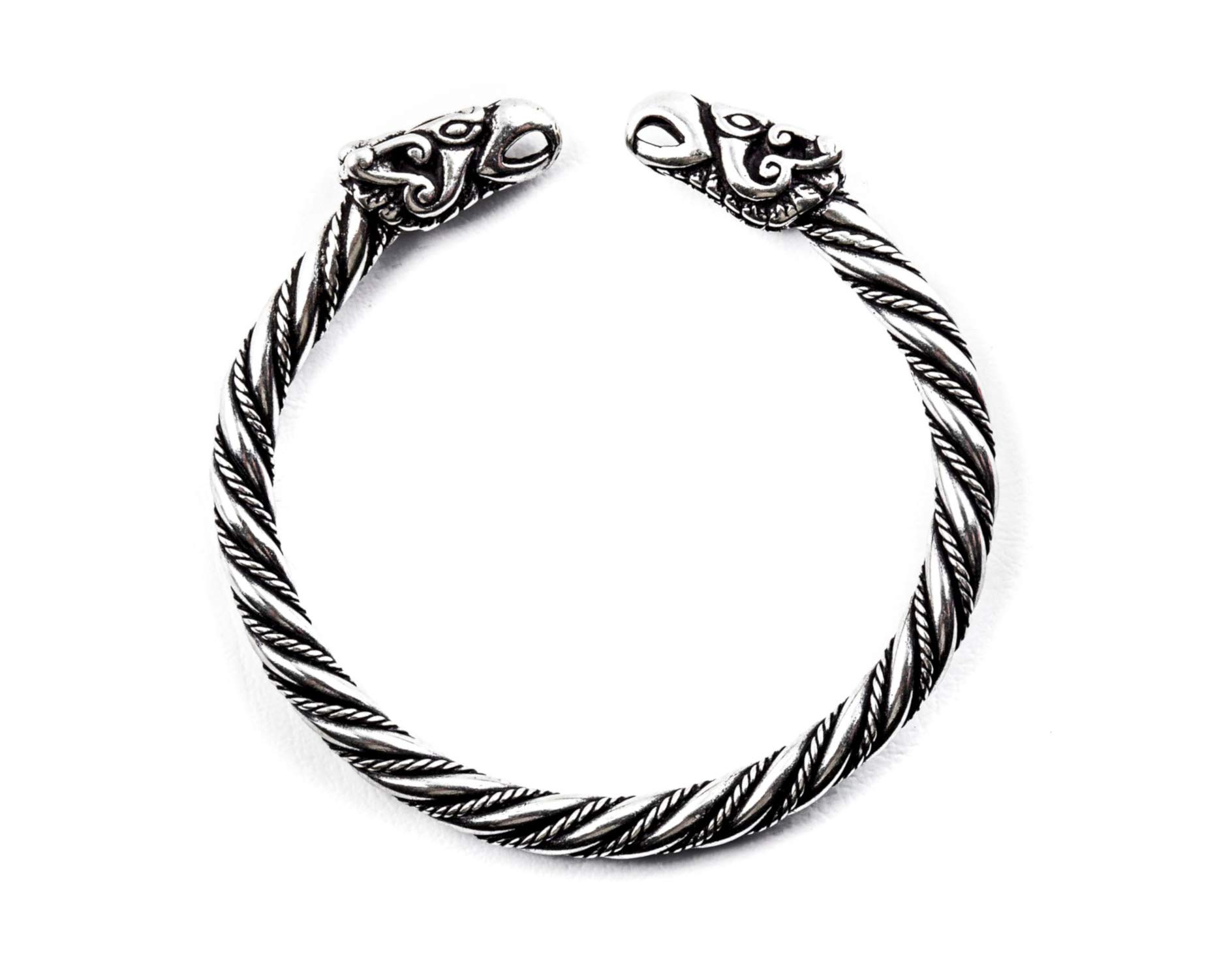 Windalf Wikinger Armreif ODINS RABEN Ø 5.6 cm Odin-Schmuck Hugin & Munin Armschmuck Handarbeit 925 Sterlingsilber