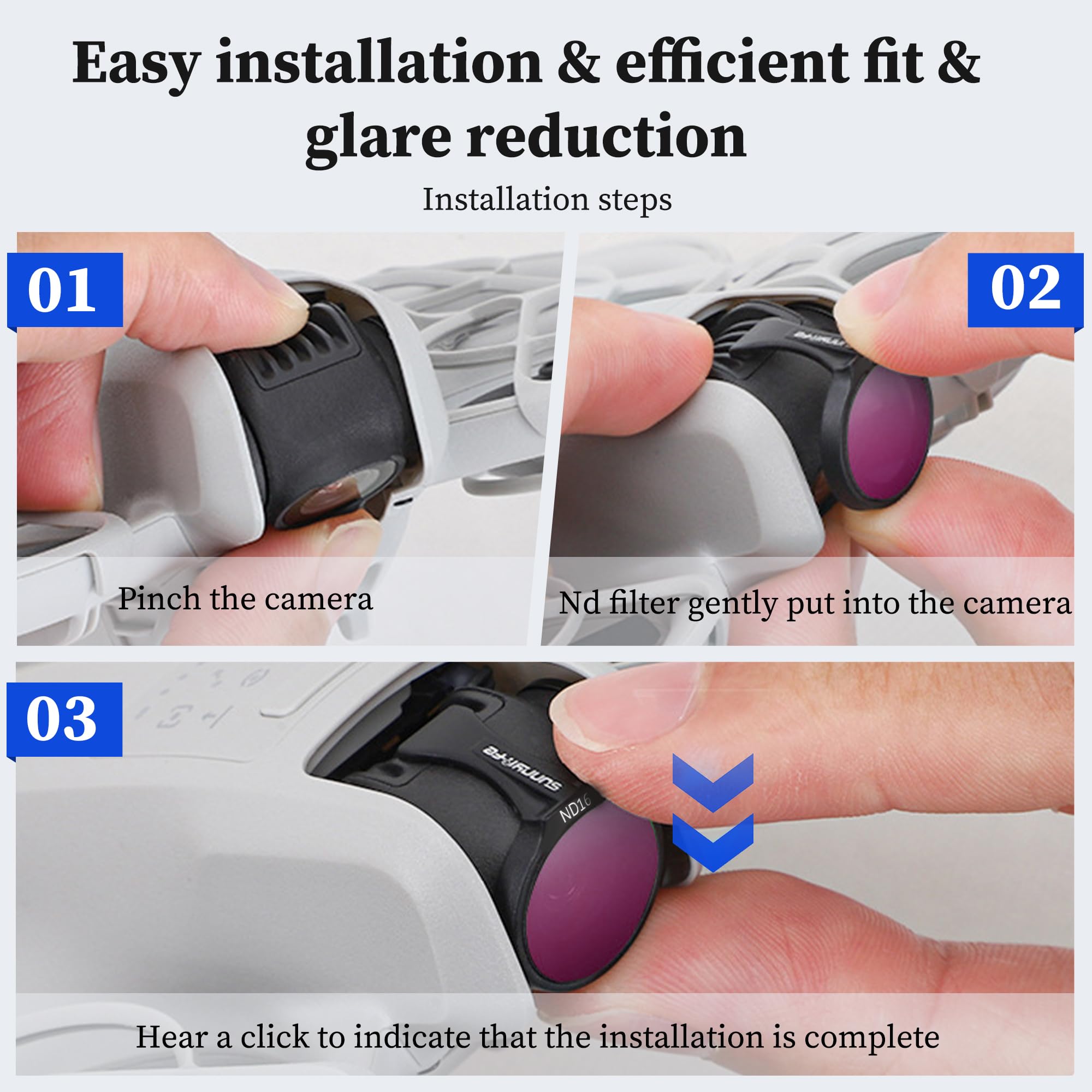 Filtri Magnetici Per DJI Neo - Set 4 Pezzi ND8/ND16/ND32/CPL Per Foto Aeree - Foto 8