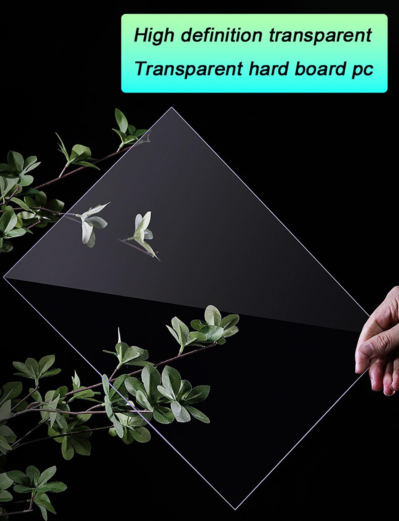 C Acryl- und Polycarbonat-Platten, bruchsicher, wetterfest, Dachplatten für Gewächshäuser, Schuppen, Carports, schlagfester UV-Schutz, 200 mm x 400 mm x 6 mm