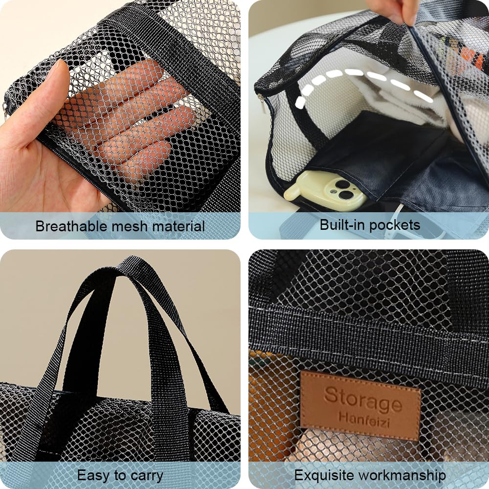 Portaoggetti Da Doccia In Rete Ad Asciugatura Rapida Con 8 Tasche E Gancio Girevole Per Bagno Bianco 96821104