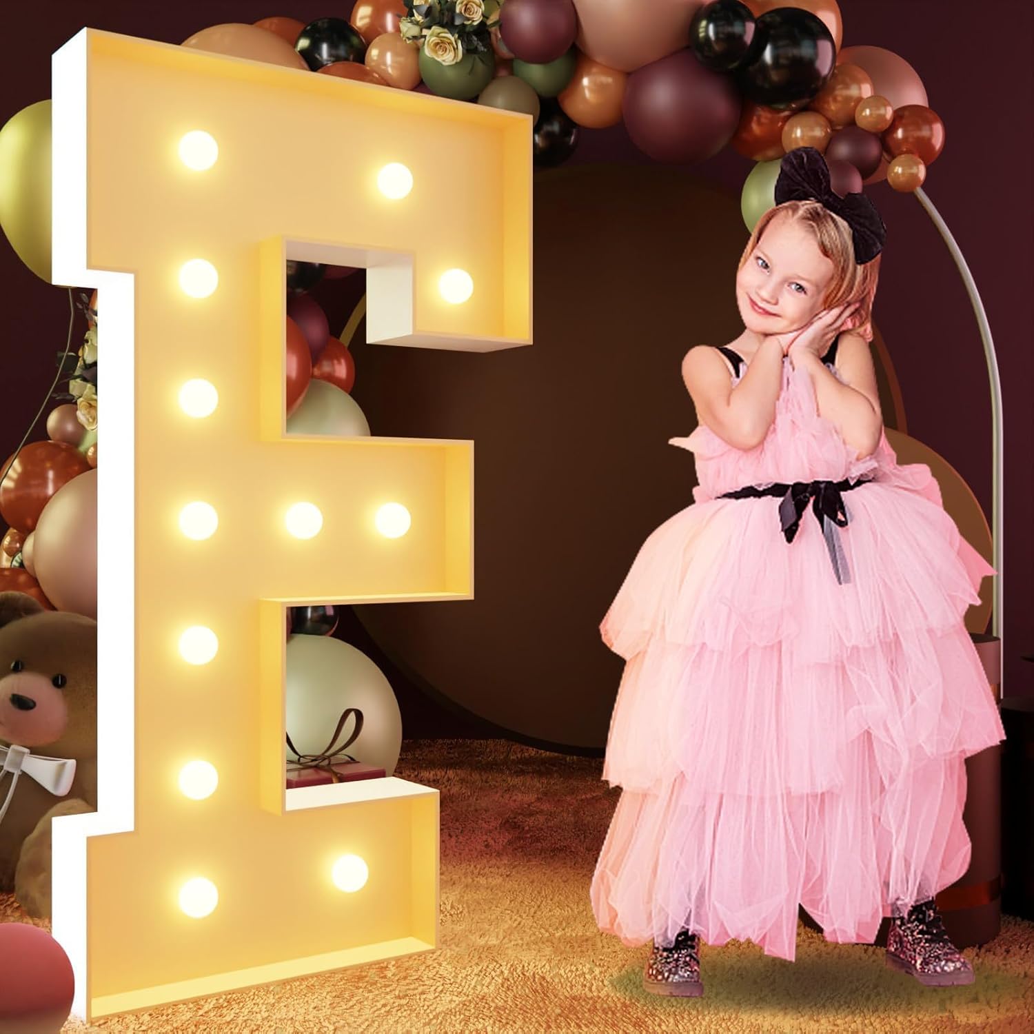 Imprsv 4ft Light Up Marquee Letter F
