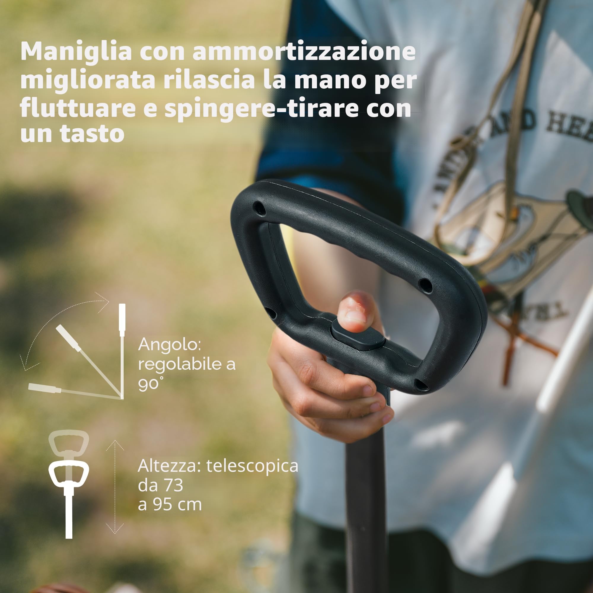 Naturehike Carrello da giardino pieghevole, carrello porta attrezzi da spiaggia adatto a tutti i terreni, con pneumatici larghi girevoli a 360 gradi, portata 120 kg, adatto per campeggio, parco picnic