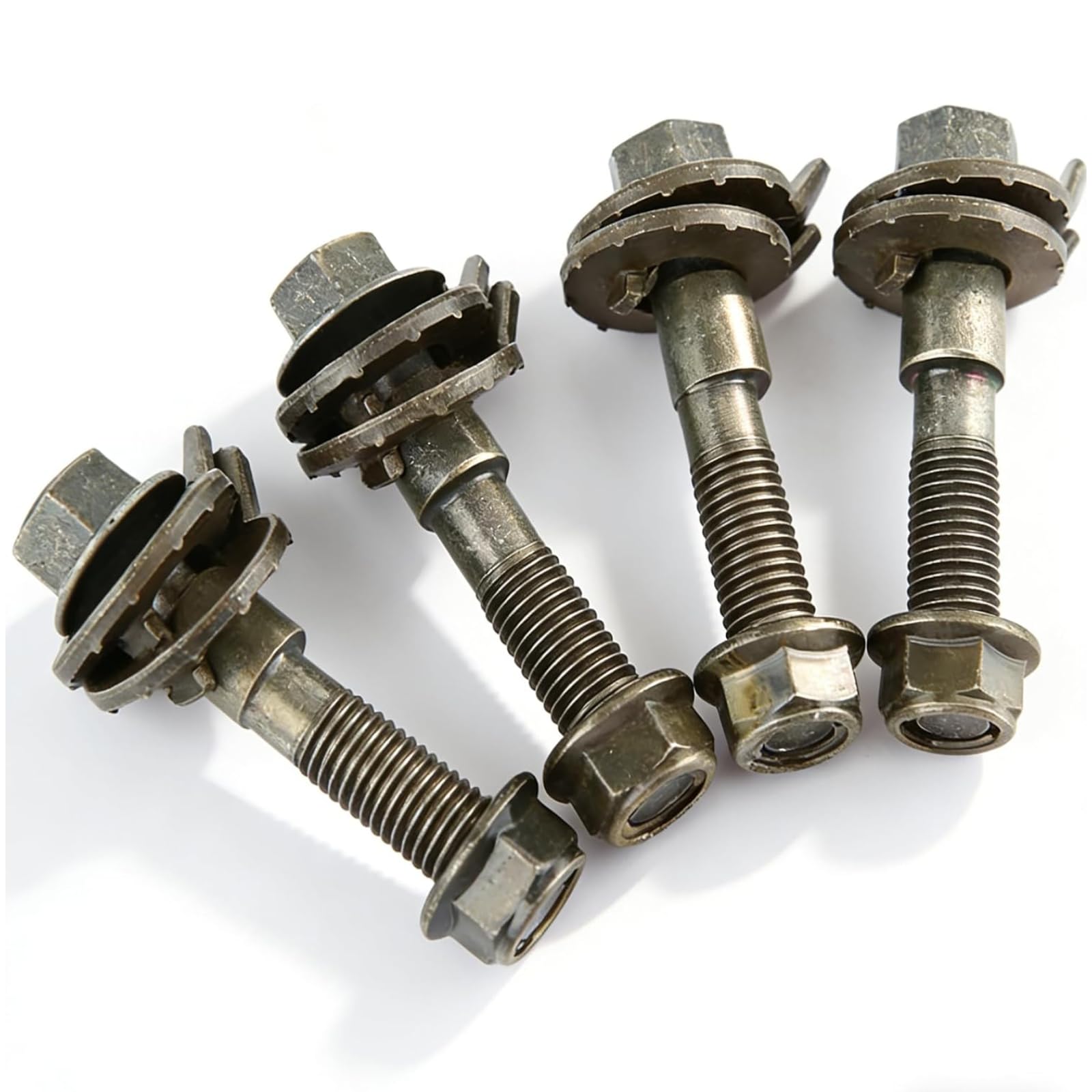 Candeon Army Green Camber Bolts Kit, 4Pcs 14Mm Cam Bolts Vehicles Steel Four Wheel Alignment Adjustable Camber Kit, Adjustable Camber Correction Alignment Kit Cam Bolt For Vehicles Front Left And Right Wheel