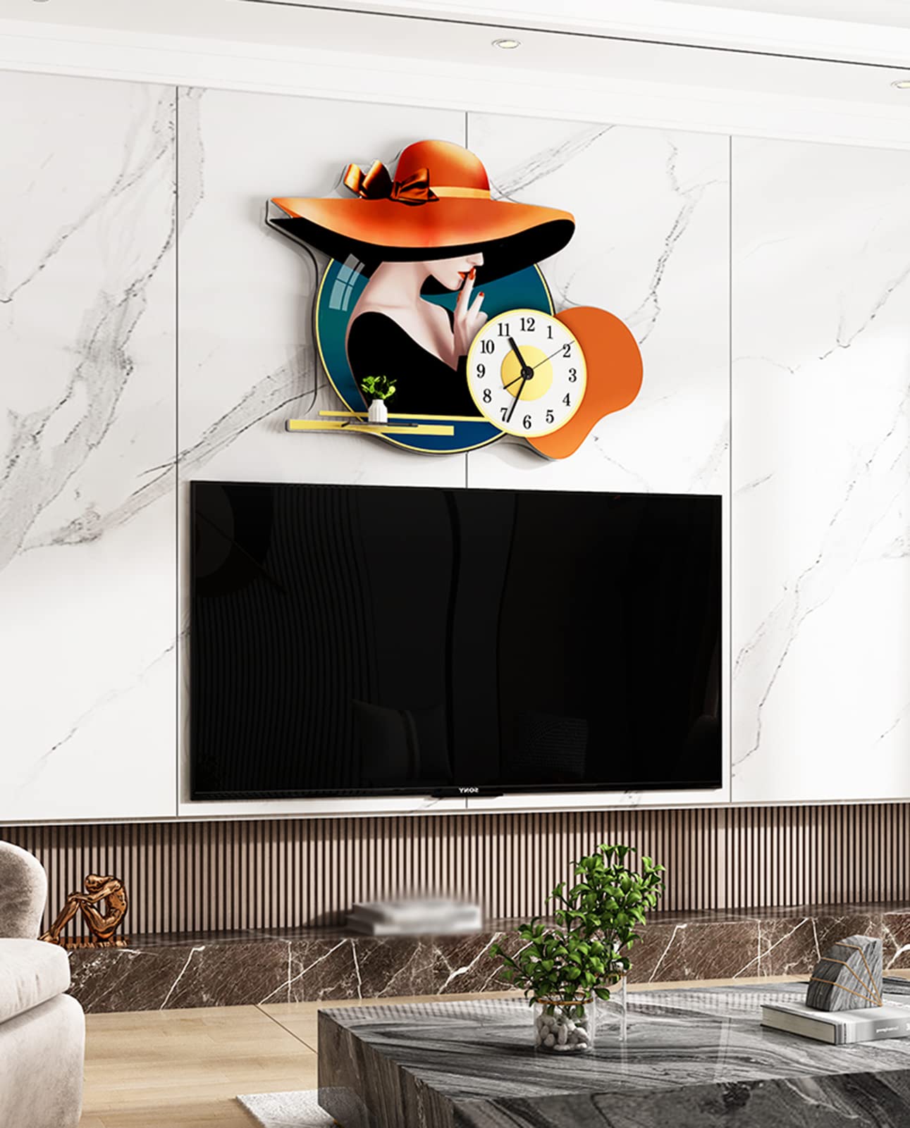 Orologio Da Parete Silenzioso In Acrilico, Design Moderno Con Numeri Arabi, Diametro 30 Cm, Funziona A Batteria, Perfetto Per Soggiorno E Cucina