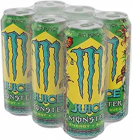 Kit Energético MONSTER Juice Rio Punch Lata 473ml (6 uni)