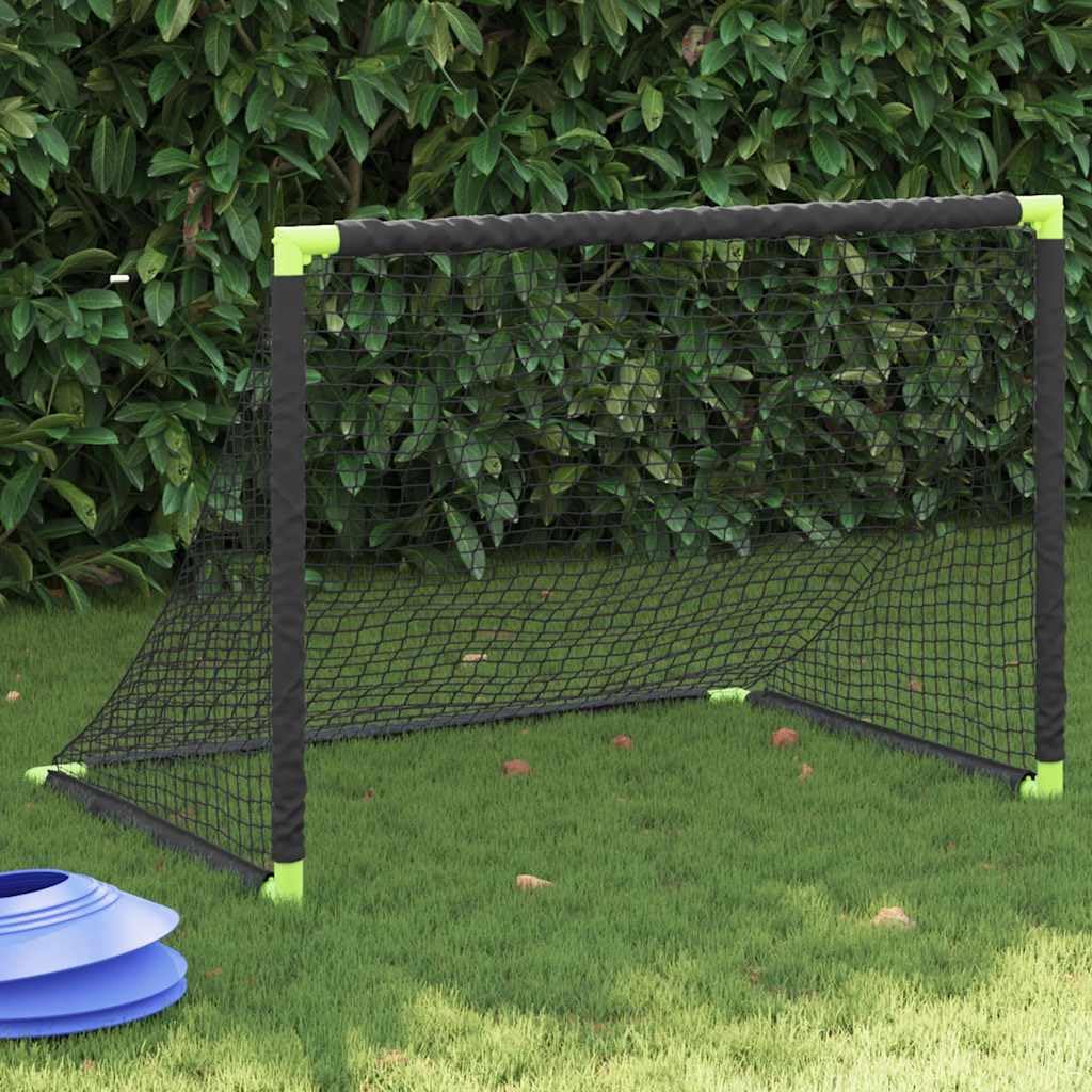 Genérico Portería de fútbol Infantil Plegable Negra 90x64x64 cm,Deportes,Equipamiento para Atletismo,Fútbol,Porterías de fútbol,4008438